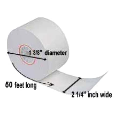 2 1/4 In X 50 Ft Thermal Receipt Paper, PK50